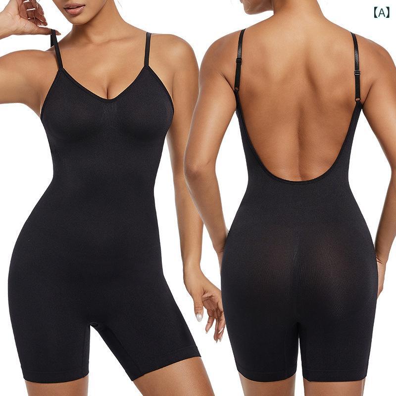 ボディスーツ レディース 補正下着 補正インナー セクシー バックレス シームレス 大きいサイズ ウエストくびれメイク ヒップアップ お腹引き締め スタイルアップ タイトフィット ボディシェイパー バストサポート ブラック ベージュ ブラウン soarsole-10301966 ふんわり暮らし鞄店 サンプル画像2