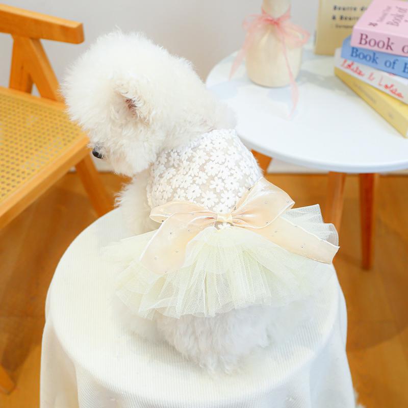 ペット服 犬用 春夏 かわいい プリンセス TUTU チュールドレス ボリューム 森ガール風 ウェディング 結婚式 写真撮影 誕生日 おしゃれ ポリエステル