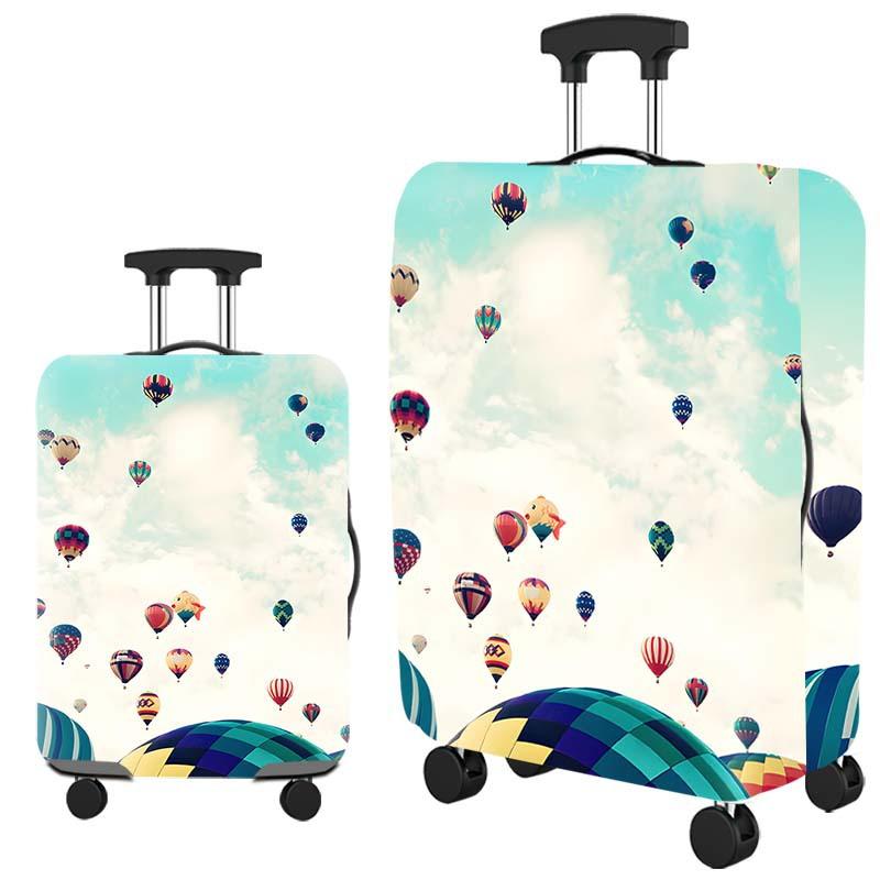 Carry Cases - スーツケースカバー メンズ レディース 厚手 伸縮性 防塵 バッグ 保護 ポリエステル 通気性 耐摩耗 耐久 幾何柄 動物柄 プリント柄 旅行 黒 赤 青 ビジネス 出張 シンプル