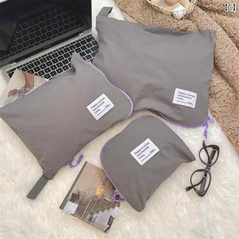 旅行ポーチ セット 防水 仕切り 収納オーガナイザー 化粧品 インナー 下着 生理用品 小サイズ 大サイズ スーツケース 出張 おしゃれ ポリエステル アイボリー ベージュ グレー soarsole-10303528 ふんわり暮らし鞄店 サンプル画像3