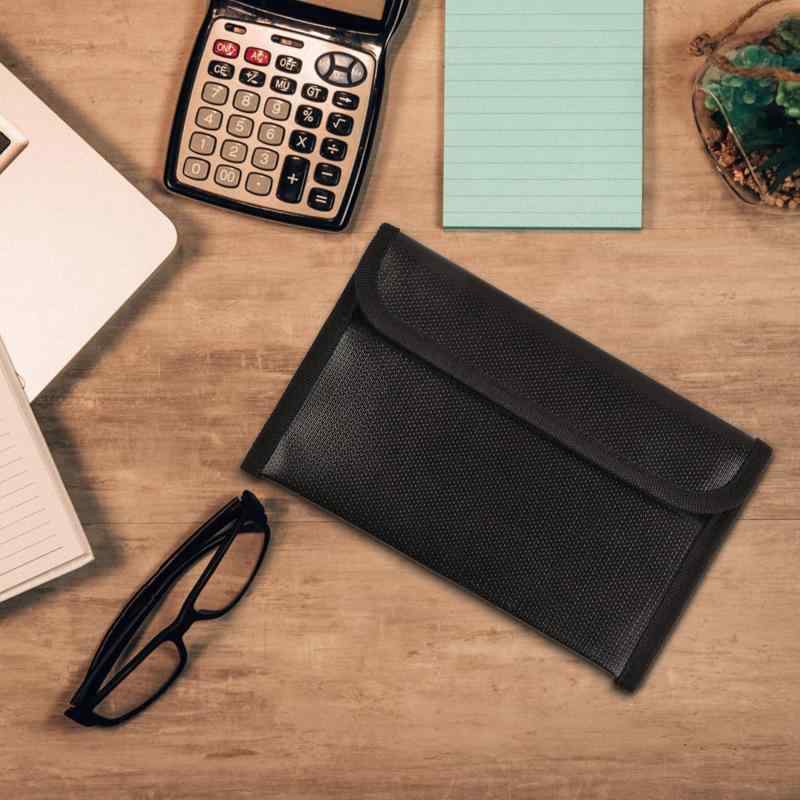 ファイルバッグ 耐火 耐高温 難燃 書類 ドキュメント 現金 貴重品 シリコンガラス...