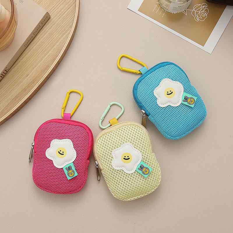 Coin Purses - 小銭入れ コインケース メンズ レディース 蚊除け 超ミニポーチ コンパクトサイズ スマホストラップ リップ収納 ポリエステル 無地 アルファベット柄 カジュアル 普段使い お出かけ 青 赤 黄