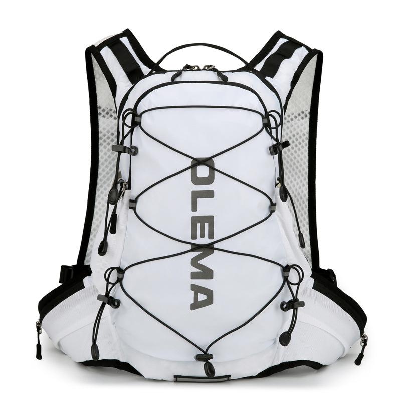 Hiking Backpack for Men and Women: Multifunctional, Ultralight, Large Capacity, Waterproof, Breathable, Abrasion Resistant, Storage, Spine Protection, Reflective Light for Nighttime Use, SOS Whistle, Polyester, Cushioned Back Strap, Solid Color (Black & White), Ideal for Outdoor Activities, Hiking, Cycling, and Travel.