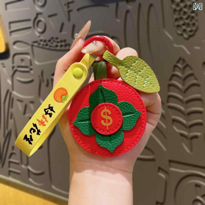 乐天商城 - キーホルダー レザー バッグチャーム ハンガー 飾り 皮革 かわいい キュート 縁起物 ラッキーアイテム アクセサリー 小物 おしゃれ 普段使い 高見え