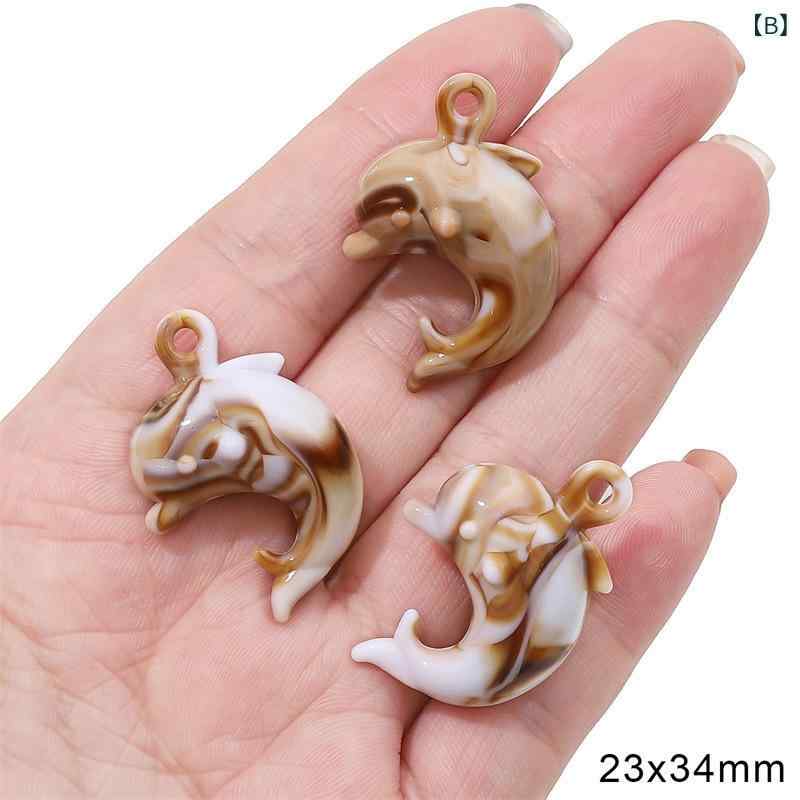 アクセサリーパーツ アクリル 貝殻 海洋モチーフ ホタテ貝 巻貝 イルカ ハート ひょうたん トンボ 蝶 花 水滴 星形 スクエア クロス レトロ ハンドメイド DIYの商品画像 3