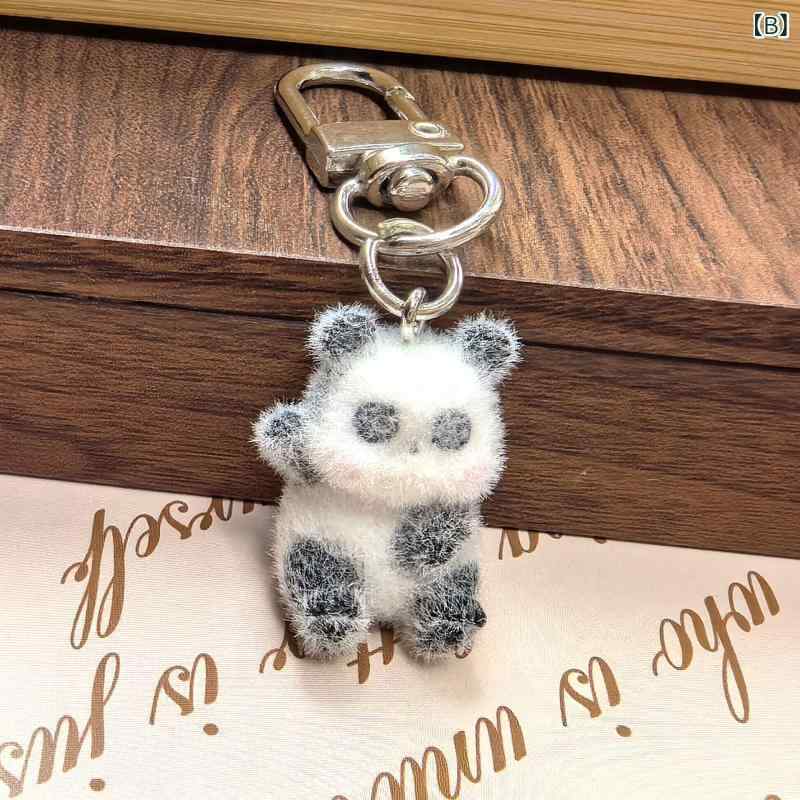 キーホルダー 3D 立体 ふわふわ うさぎ ペンギン クマ ヤギ 動物モチーフ チャーム アクセサリー 吊り下げ飾り ペンダント 耳飾り 樹脂 かわいい おしゃれ 普段使い 3