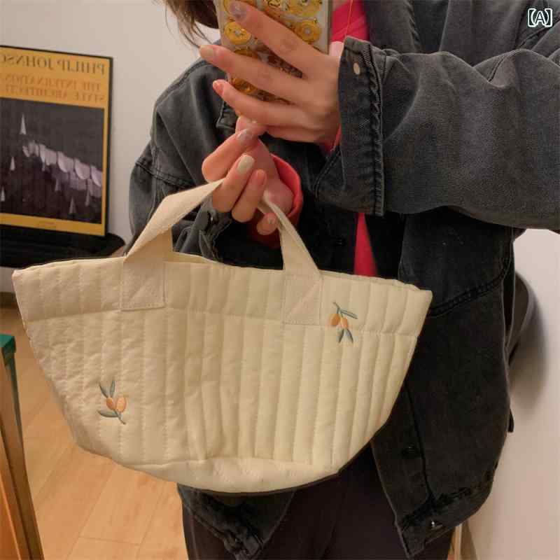 Other - 収納バケツ キッズ テディベア刺繍 クマ柄 キルティング ハンドル付き かわいい おもちゃ お菓子 化粧品 アクセサリー オリーブ ウサギ柄