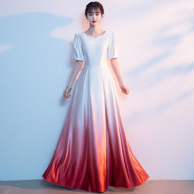 ・主な素材: ポリエステル70%～80%未満・サイズ展開: S, M, L, XL, 2XL, 3XL・シルエット: Aライン・デザイン: 紗、メッシュ・ネックライン: オフショルダー・袖丈: ショートスリーブ・スカート丈: ロング丈・ウエスト: ミドルウエスト・対象年齢: 成人・対象性別: 女性・袖タイプ: レギュラー袖