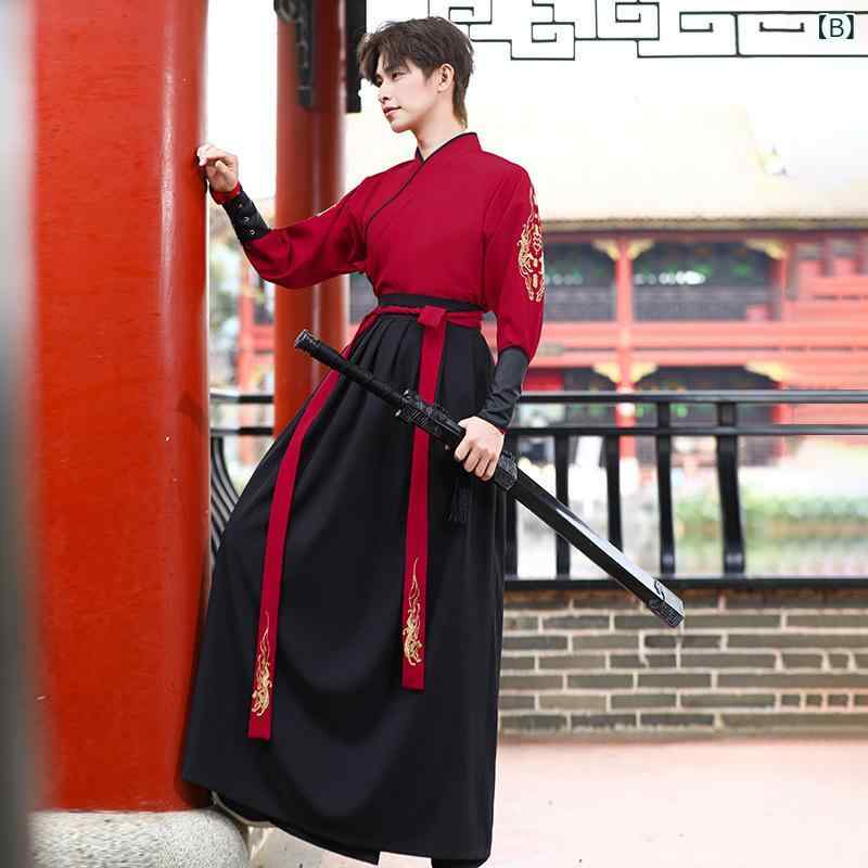 ふんわり暮らし鞄店の漢服 男女兼用 セットアップ 和風 中華風風 レトロ レトロ 武侠風 コスプレ ステージ衣装 イベント 普段着 撮影｜アングル3
