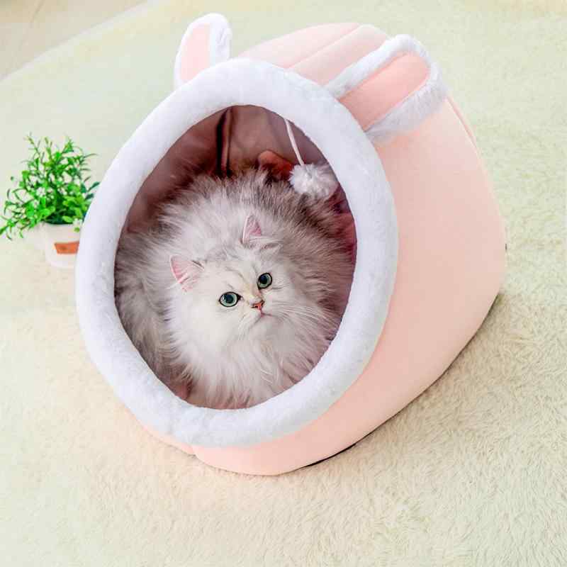 猫ちぐら キャットハウス ドーム型 猫ベッド 猫 ペットハウス 半密閉式 小型犬 室...