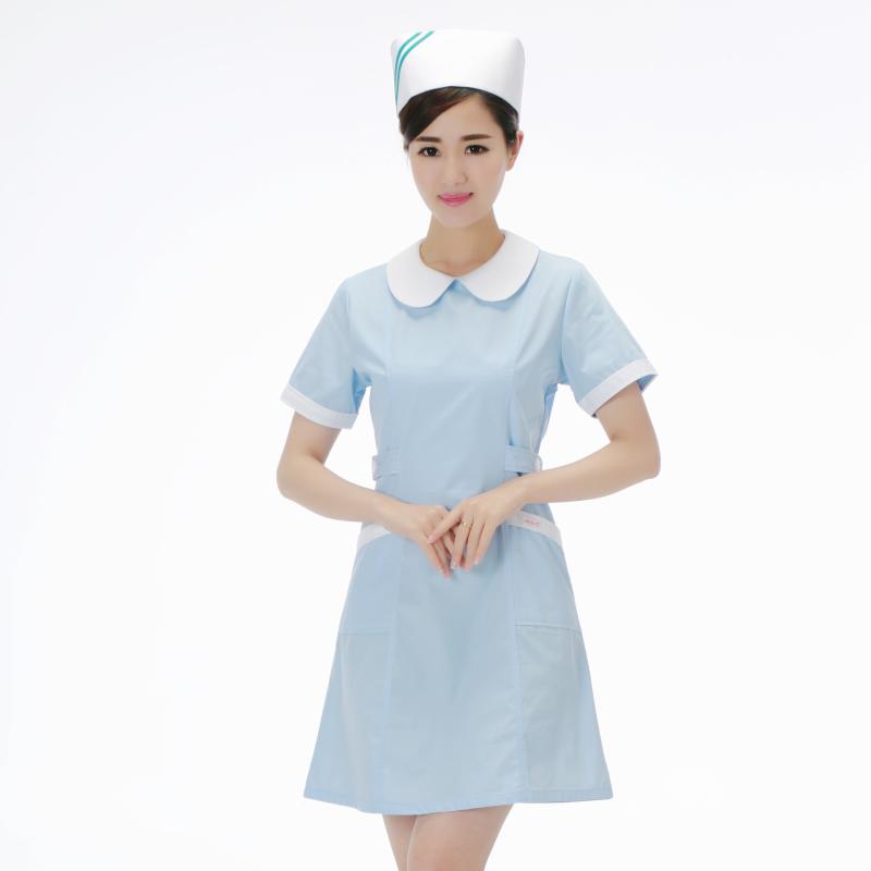 ・カテゴリ: 医療・看護服、白衣・性別: 女性用・機能: 吸湿速乾・パンツ丈: 長ズボン・主な素材: ポリエステル 65%、綿 35%・カラー展開: ブルー、ホワイト、ピンク、グリーン・サイズ展開: S、M、L、XL、XXL、XXXL・袖丈: 半袖・ネックライン: クルーネック・着丈: ロング丈（約80cm～100cm）