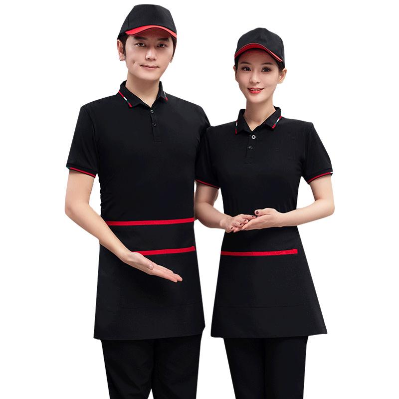 Tシャツ ユニセックス ワークシャツ 吸汗速乾 接触冷感 半袖 飲食店 カフェ 居酒屋 レストラン ケーキ屋 パン屋 ホテル スタッフ 制服 ユニフォーム 作業服 トップス