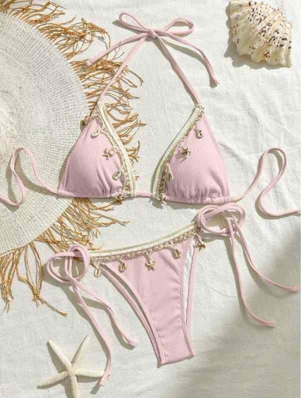 ・性別: 女性・対象年齢: 成年・デザイン: 無地、セクシー、欧米風・スチールサポート: 胸パッドあり、スチールなし・素材: ポリエステル・素材含有量: 82%・重量: 約130g・裏地素材: ポリエステル・裏地含有量: 82%・着用シーン: 水泳、ウォータースポーツ・カラー: ピンク・サイズ: XXS、XS、S、M、L・袖丈: ノースリーブ・スタイル: ビキニショーツ