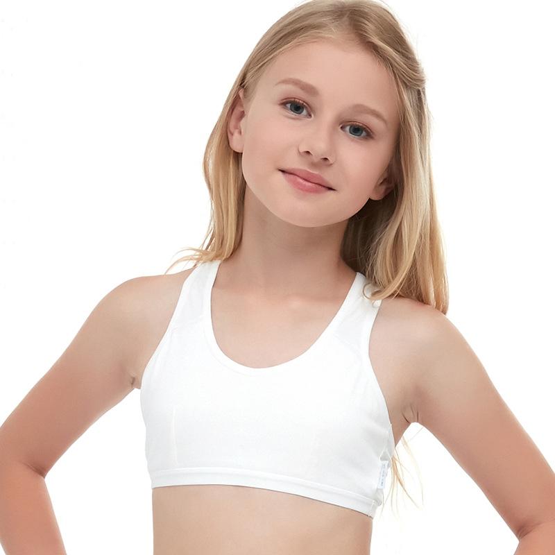 タンクトップ キッズ 女の子 ジュニア スポーツブラ キャミソール 下着 インナー コットン 薄手 吸汗速乾 シンプル 無地 小学生 中学生