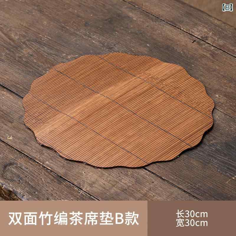ふんわり暮らし鞄店のテーブルランナー 竹製 茶器 敷物 茶道 おしゃれ 和風 レトロ テーブルクロス 撥水 プレースマット アジアン 雑貨｜アングル3
