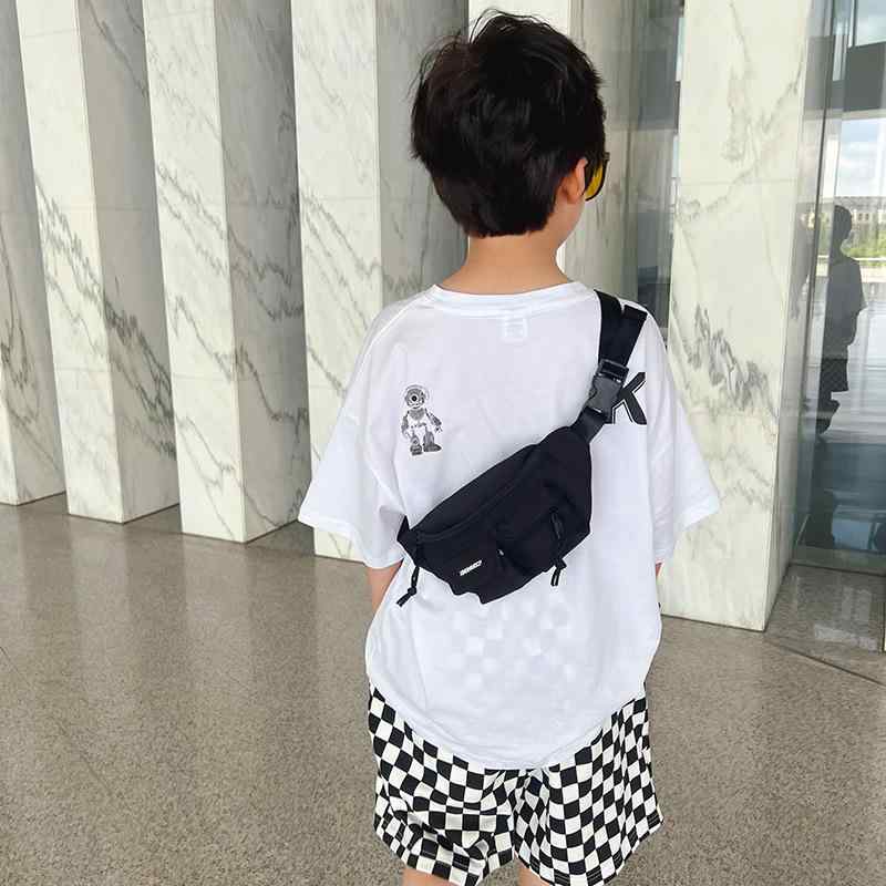 Rakuten - ショルダーバッグ キッズ 男の子 女の子 斜めがけ ボディバッグ ウエストポーチ 帆布 キャンバス 通気性 耐摩耗性 軽量 ミニポーチ カジュアル