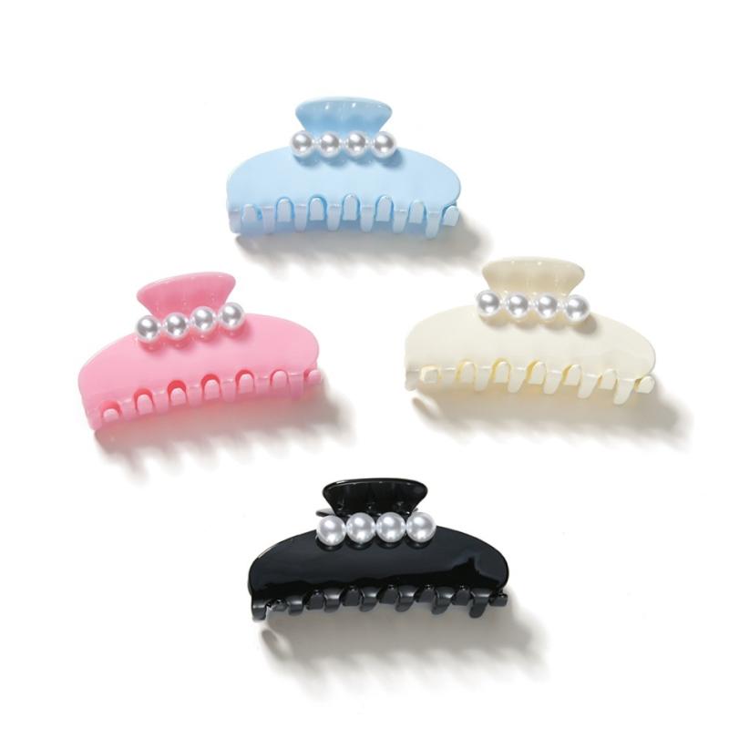 バレッタ レディース ヘアクリップめ 髪飾り 酢酸 ヘアクリップ ヘアアクセサリー 大ぶり パール 上品 エレガント 高級感 まとめ髪 簡単 ハーフアップ オフィス カジュアル