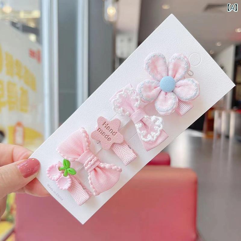 ヘアアクセサリー キッズ 女の子 ヘアピン 10点セット カチューシャ 髪飾り リボン 花 前髪クリップ かみどめ おしゃれ 手作り 発表会 誕生日 ギフト プレゼント かわいい
