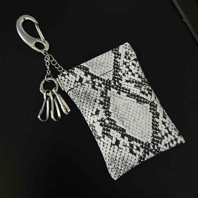 キーホルダー レディース メンズ スネーク柄 ミニ財布 零入れ 小銭入れ コインケー...