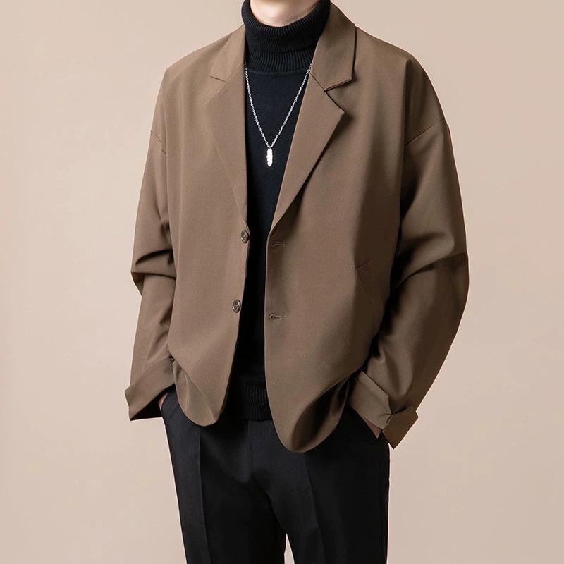 ジャケット メンズ カジュアル テーラードジャケット アウター 春秋 ゆったり 大きいサイズ 韓国風 紳士服 無地 シンプル 通学 通勤