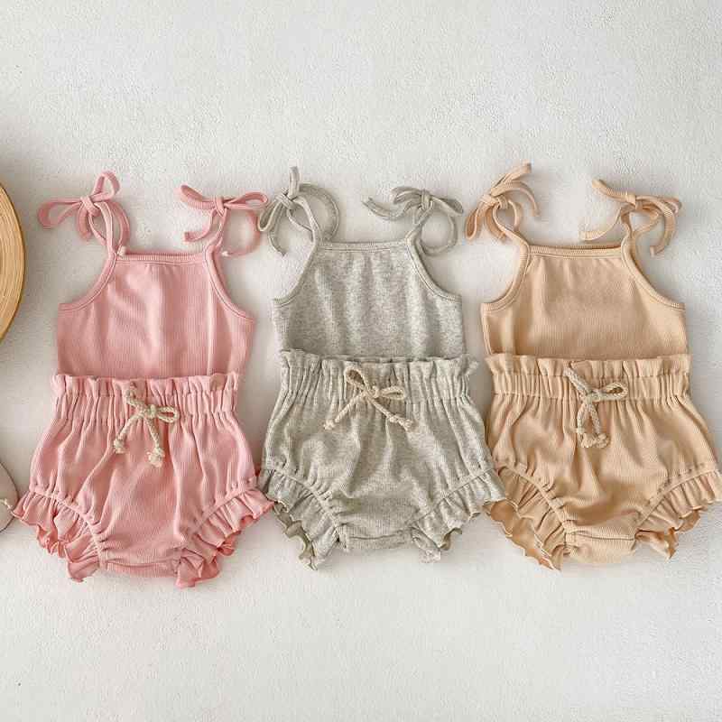 ベビー 女の子 春夏 かわいい キャミソール バルーンショートパンツ ブルマパンツ ...