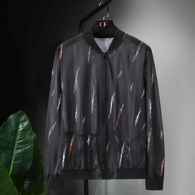 Men's Jacket, Plus Sizes, Lightweight, Breathable, Mesh, Fishing Wear, Windproof, Warm, Hiking, Stand Collar, Zip-up, Relaxed Fit, Casual, Spring/Summer Outerwear