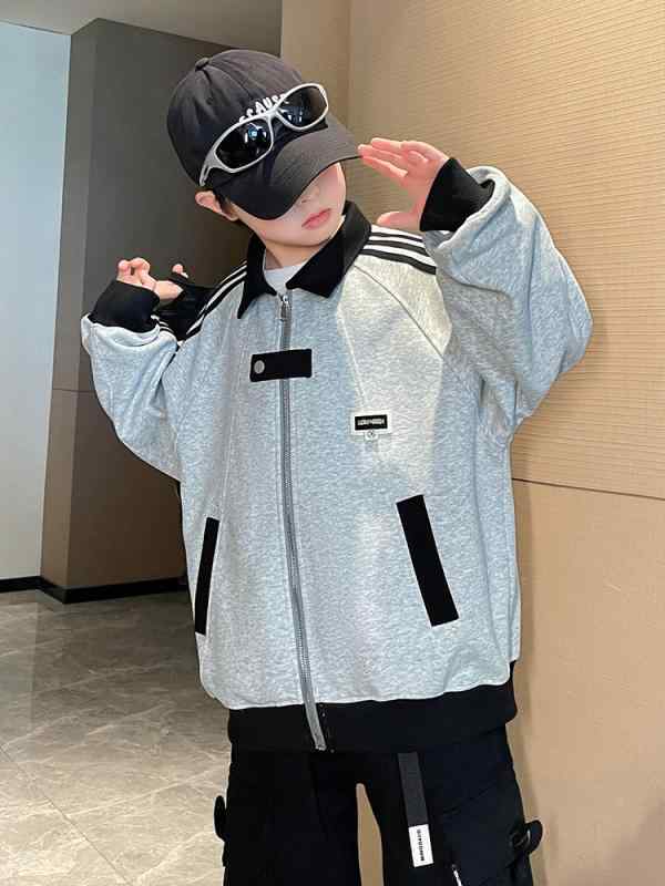 ジャケット キッズ 男の子 春秋 長袖 アウター 子供服 スタジャン ジャンパー マウンテン ジップアップ 撥水 防風 通学 通園 120 130 140 150 160 170