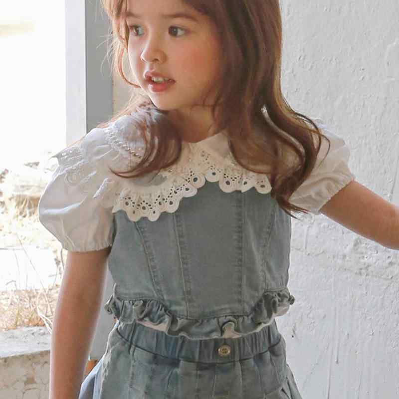 ベスト キッズ 女の子 デニム トップス ビスチェ ノースリーブ アウター 前開き カジュアル シンプル 通園 通学 春夏
