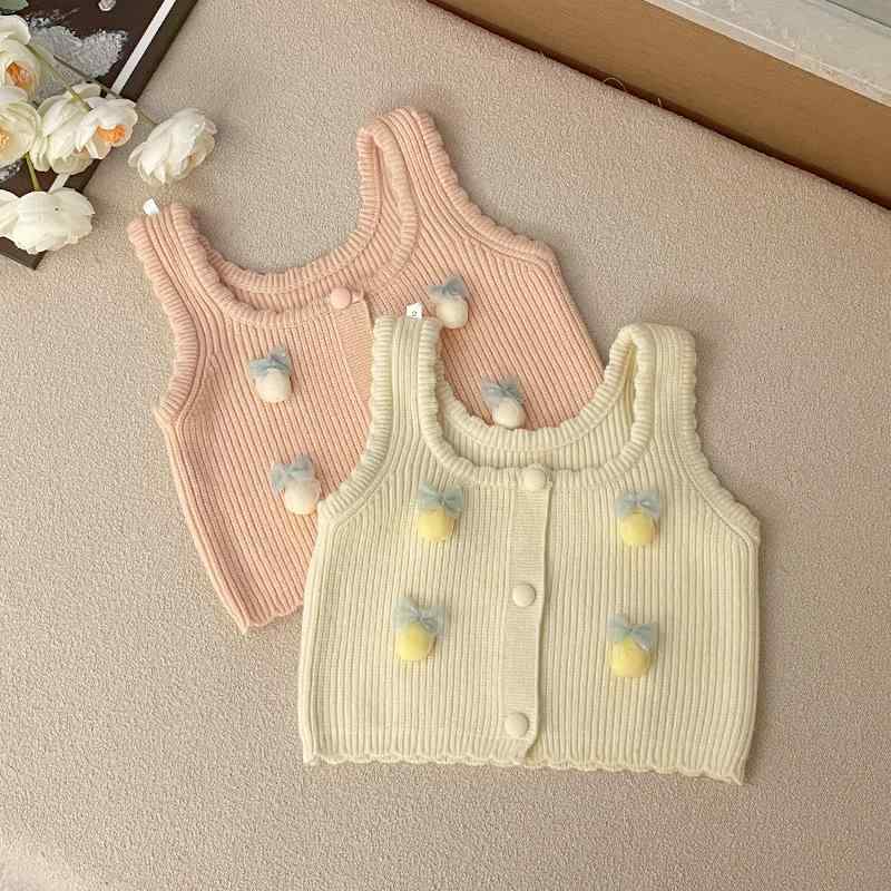 ベスト キッズ 女の子 ニット セーター プルオーバー ノースリーブ 春秋 チェック柄 かわいい 通学 学院風