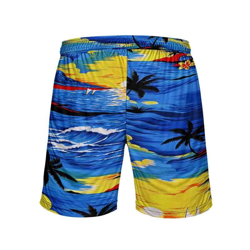 ハーフパンツ メンズ 海水パンツ ビーチパンツ 水着 スイムショーツ ボードショーツ サーフパンツ ドローストリング ウエストゴム ヤシの木 パームツリー ハワイアン ボタニカル柄 プリント ゆったり 運動 スポーツ 部屋着