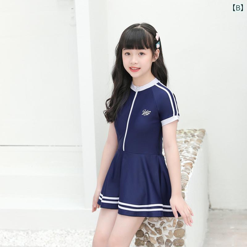 ふんわり暮らし鞄店の水着 女の子 キッズ 子供 ジュニア 連体 スカート セパレート ワンピース かわいい スクール プール ビーチ 海水浴｜アングル3
