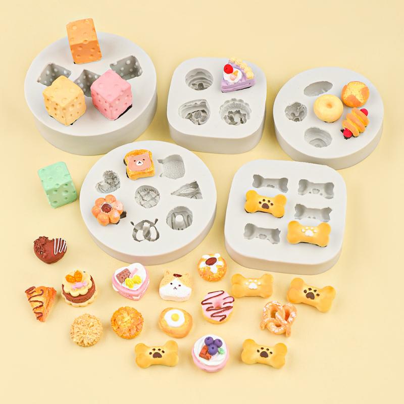 ケーキ型 チーズ型 3D シリコンモールド 製菓道具 ビスケット パン チョコレート デコレーション レジン 抜き型 ハンドメイド