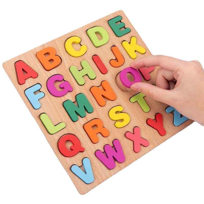 知育玩具 キッズ 木製 パズル 型はめ 英語 アルファベット 数字 形状 脳トレ モンテッソーリ 教育 幼児 おもちゃ 早期学習 幾何学 パズルゲーム