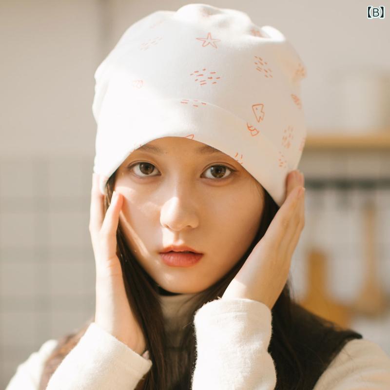 帽子 レディース 産後ケア 月子帽 かわいい 頭巾 防風 妊婦用 ケア帽子 産後 ヘア...