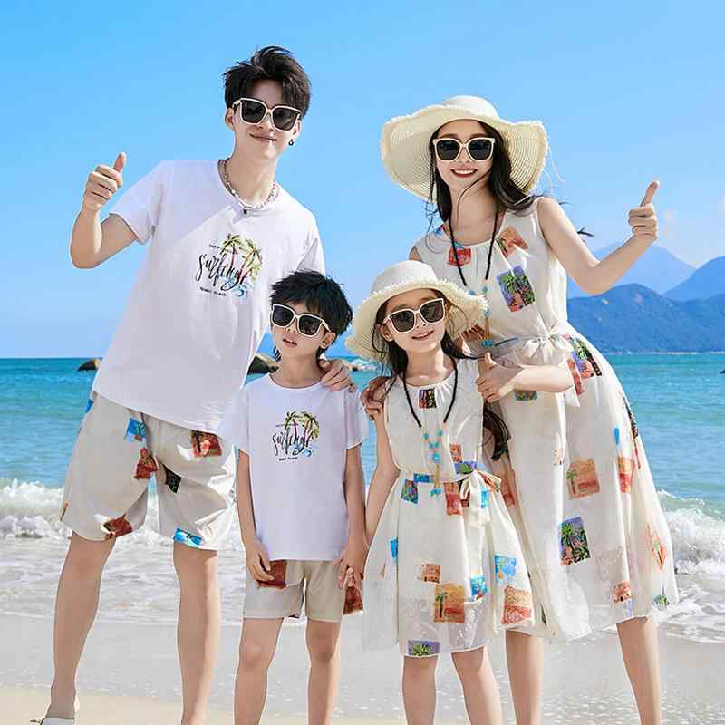 ワンピース レディース キッズ リンクコーデ 親子ペア 親子お揃い 半袖 Tシャツ ス...