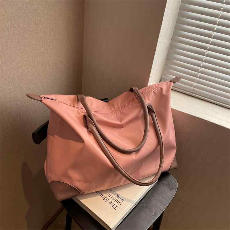 ・容量: 36-55L・主な素材: 牛津布・機能: 耐摩耗性・性別: ユニセックス・裏地: ポリエステル・柄: 無地・スタイル: ストリートトレンド・デザイン要素: パッチワーク・カラー展開: ブラック（小）、グレー（小）、ピンク（小）、ブラック（大）、グレー（大）、ピンク（大）・対応シーン: カジュアル旅行