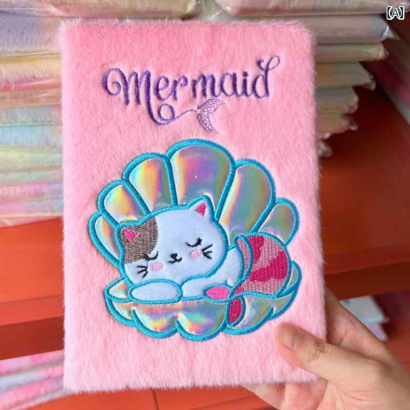 ノート 手帳 レディース A5 かわいい 猫 ぬいぐるみカバー スクイーズ 低反発 ストレス解消 3D キャラクター 日記帳 雑記帳 メモ帳 80枚 ファンシー 文房具 パステルカラー 起毛素材 プレゼント soarsole-10389245 ふんわり暮らし鞄店 サンプル画像2