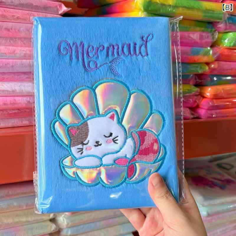 ノート 手帳 レディース A5 かわいい 猫 ぬいぐるみカバー スクイーズ 低反発 ストレス解消 3D キャラクター 日記帳 雑記帳 メモ帳 80枚 ファンシー 文房具 パステルカラー 起毛素材 プレゼント soarsole-10389245 ふんわり暮らし鞄店 サンプル画像3