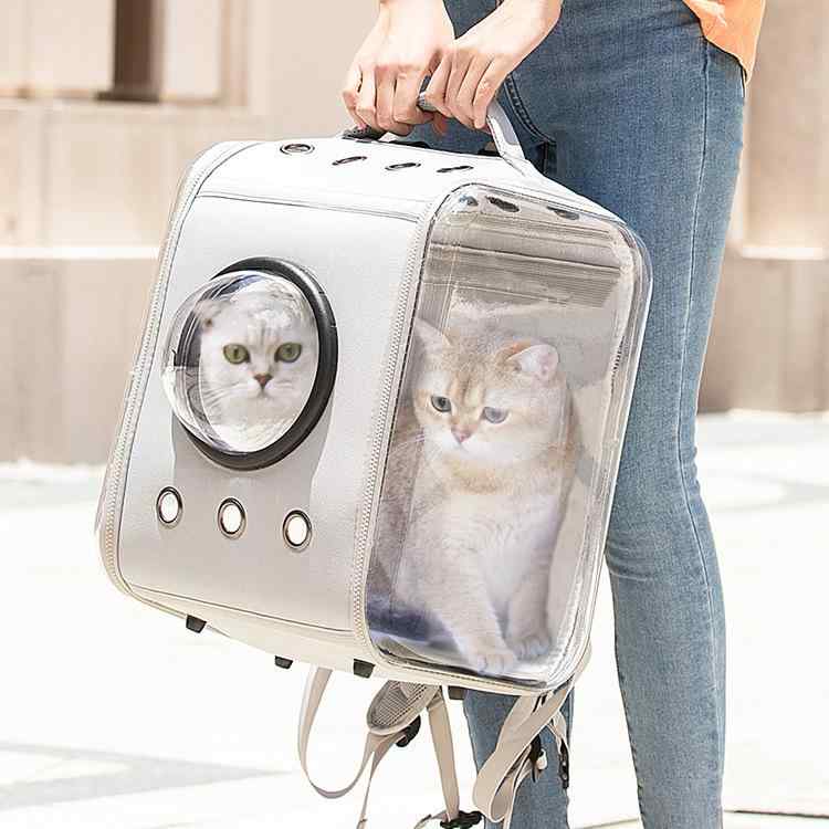 ペットキャリーバッグ 猫 リュック 折りたたみ 大容量 通気性 軽量 2匹 小型犬 猫...
