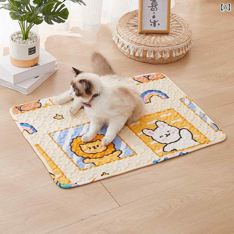 ふんわり暮らし鞄店のペットマット 猫 犬 ケージ用 滑り止め 洗える 四季通用 クッション ベッド 室内 寒さ対策 かわいい ペット用品｜アングル2
