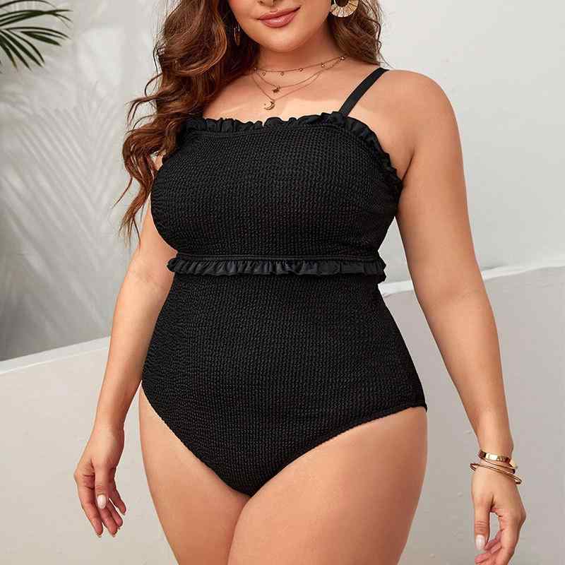 ・カテゴリ: ワンピース水着・スタイル: ワンピース水着、セクシー、欧米風・性別: レディース・対象年齢: 成人・誤差範囲: 約2cm・パッド・ワイヤー: 胸パッドあり、ワイヤーなし・柄: 無地・素材: ナイロン・素材割合: ナイロン80%・重量: 約190g・裏地素材: ナイロン・裏地割合: ナイロン20%・着用シーン: ランニング、スポーツトレンド、水泳・ウォータースポーツ・カラー展開: ブラック・サイズ展開: 1XL、2XL、3XL、4XL・袖丈: ノースリーブ