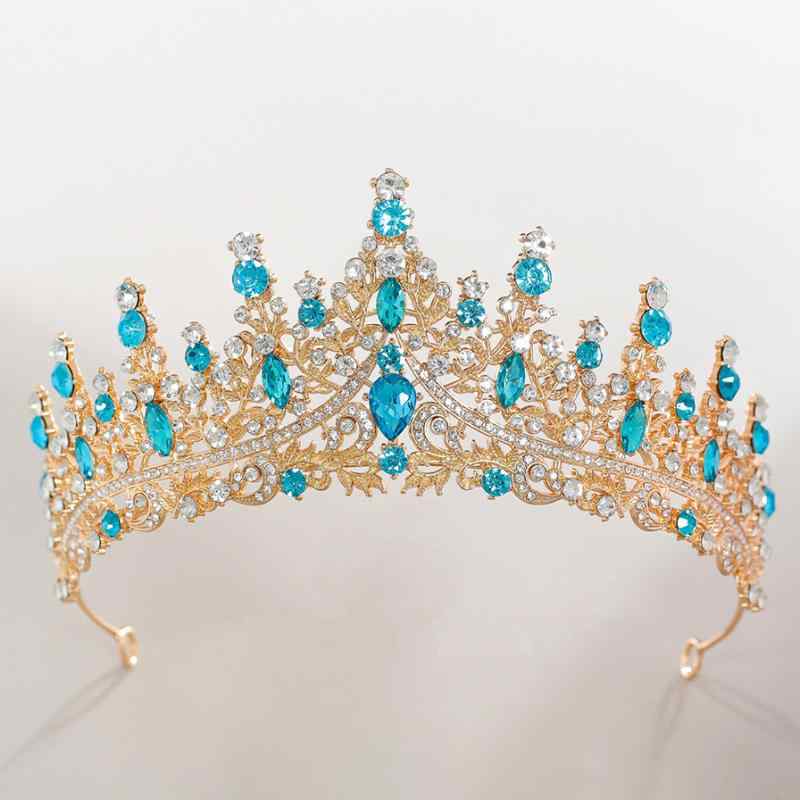 ティアラ レディース ヘッドドレス クラウン ヘアアクセサリー 高級感 ブライダル ウェディング 髪飾り クリスタル キラキラ 結婚式 二次会 パーティー 発表会 誕生日 記念日 電気メッキ加工 合金 ゴージャス