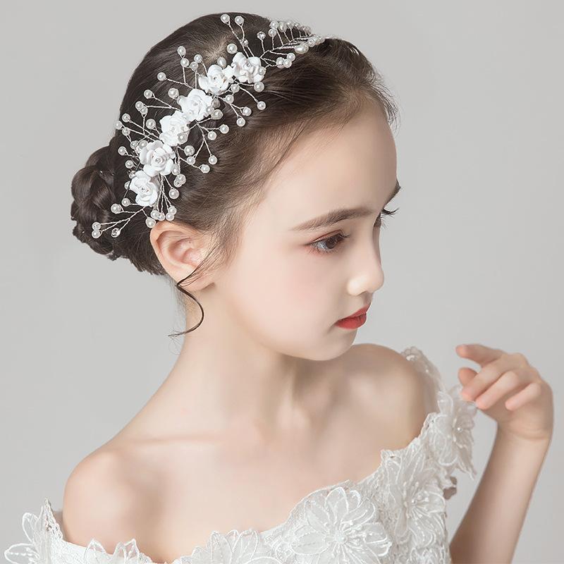 ヘアアクセサリー キッズ 女の子 カチューシャ ヘッドドレス 花冠 パール 花 フラワー 髪飾り 子供 ヘアバンド フォーマル 発表会 結婚式 ウェディング ハンドメイド