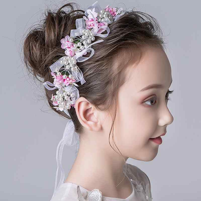 カチューシャ キッズ 女の子 子供用 ヘアアクセサリー 髪飾り 花冠 クラウン ティ...