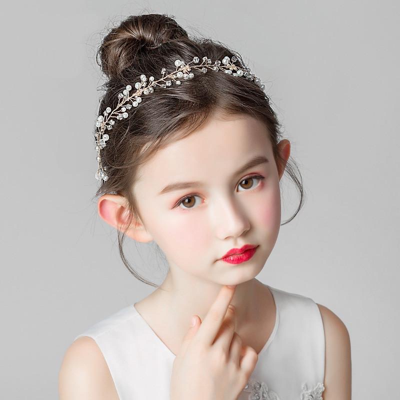 ヘアアクセサリー 女の子 カチューシャ キッズ ヘアバンド 髪飾り パール ジルコニ...