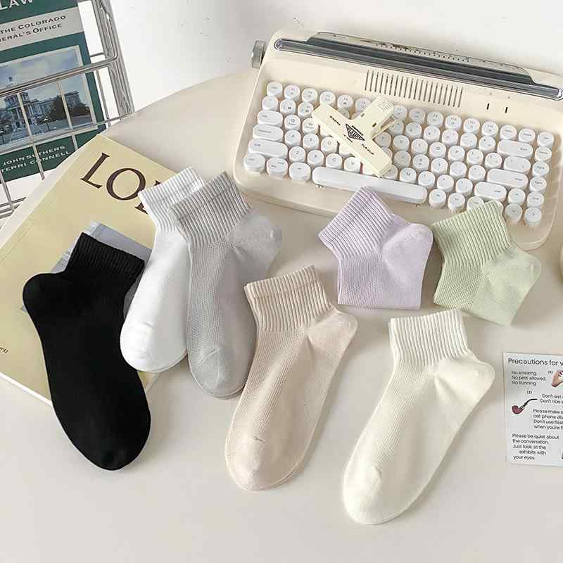 靴下 レディース 春夏 薄手 メッシュ 蒸れにくい 吸汗 速乾 防滑 コットン ショー...