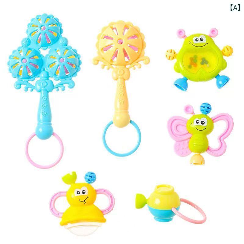 おもちゃ ベビー 男の子 女の子 ガラガラ ラトル 6点セット 0歳 1歳 知育玩具 赤ち...