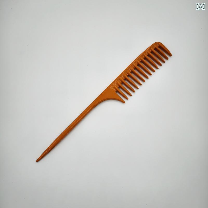 ヘアコーム プロ用 粗歯 リングコーム スタイリングコーム 静電気防止 耐熱 巻き髪 ヘアケア サロン仕様 美容師 理髪 持ち運び オレンジ ブラック soarsole-10423018 ふんわり暮らし鞄店 サンプル画像2