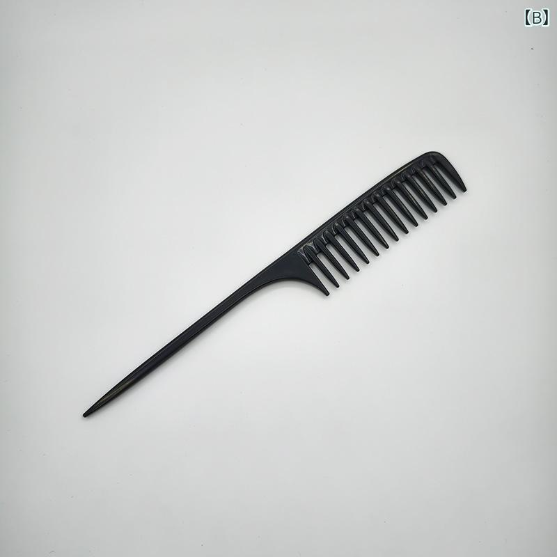 ヘアコーム プロ用 粗歯 リングコーム スタイリングコーム 静電気防止 耐熱 巻き髪 ヘアケア サロン仕様 美容師 理髪 持ち運び オレンジ ブラック soarsole-10423018 ふんわり暮らし鞄店 サンプル画像3