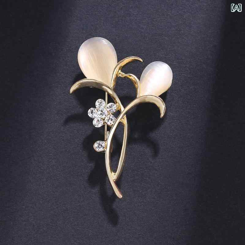 ブローチ レディース 女性 アクセサリー ピンバッジ フェイクパール 花 フラワー ...